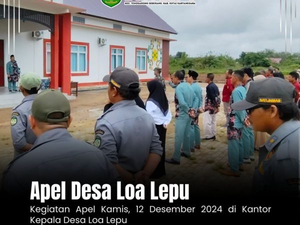 Pelaksanaan Apel Pagi Bersama Camat Tenggarong Seberang